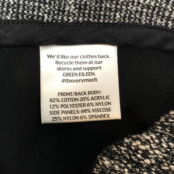 Eileen Fisher Black Tweedy Knit Sweater Jacket Ponte Sz L Full Zip Tweed Career - Picture 4 of 9